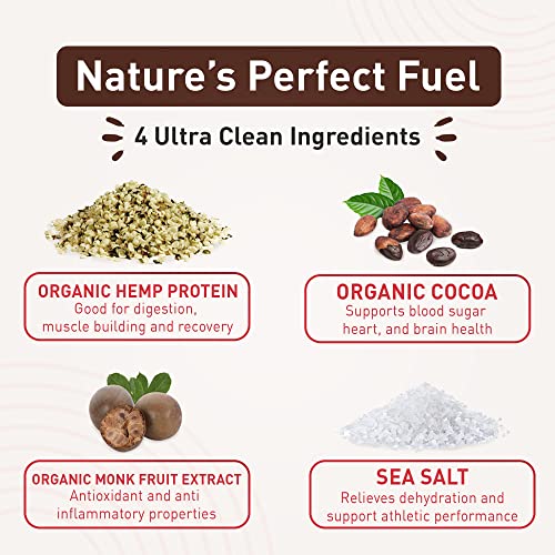 Hemplete Hemp Vegan Protein Powder For Heart And Brain Health, Easy To Digest Chocolate Powder Drink With Plant Protein For Muscle Building And Recovery, 9 Essential Amino Acids, 10 Ounces #TOP2
