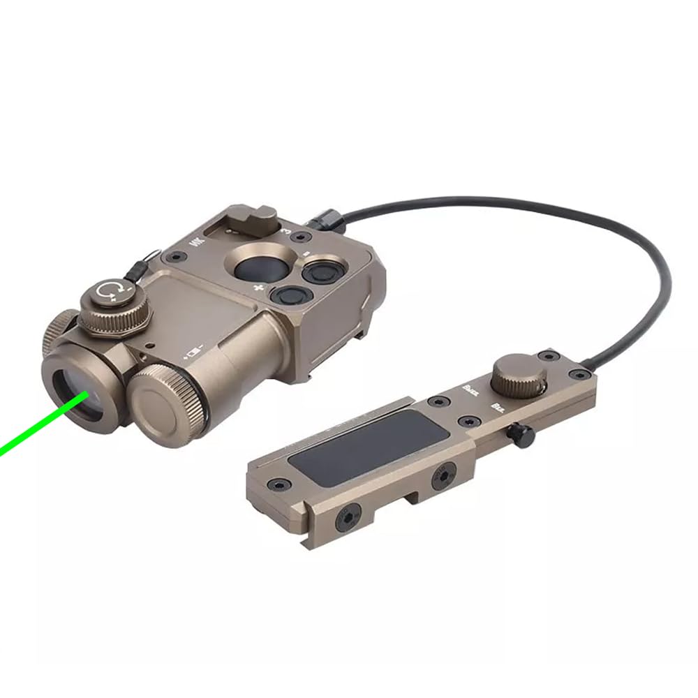 Tactical Metal PST4 Box Aiming Laser Sights(with IR Laser + Green Laser Sight + Modular Remote Pressure Switch), Tan