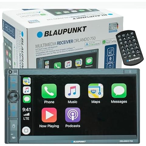 BLAUPUNKT ORLANDO750 Car Stereo - 6.9" Touchscreen, Wireless Apple CarPlay, Wireless Android Auto, Bluetooth, USB Playback, EQ Presets, Safety Features Cover