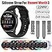 GANYUU Smart Watch Official Silicone Straps for Huawei Watch GT2 GT 2 Pro 46mm Gt 2e 3 3 Pro Watchbands Bracelet (Color : Preto, Size : for Huawei gt2 46mm)