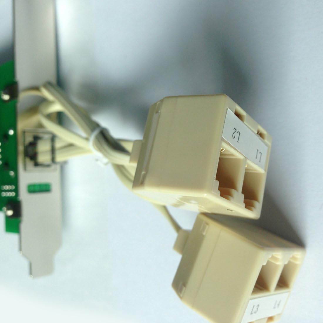 Asterisk Card TDM410 with 1 FXO+3 FXS Modules,PCI Interface,Asterisk Voice Board for IP PBX VoIP Phone System,with Low Profile for 2U Computer,TDM400P