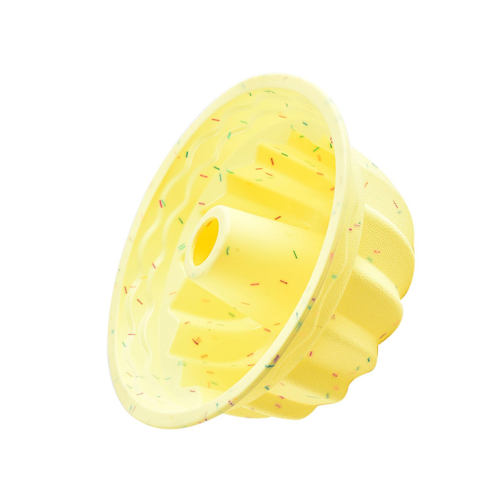 Tsophreniq Yellow Portable Round Cake With Decorative Border For Any Occasion Nonstick Baking Cast