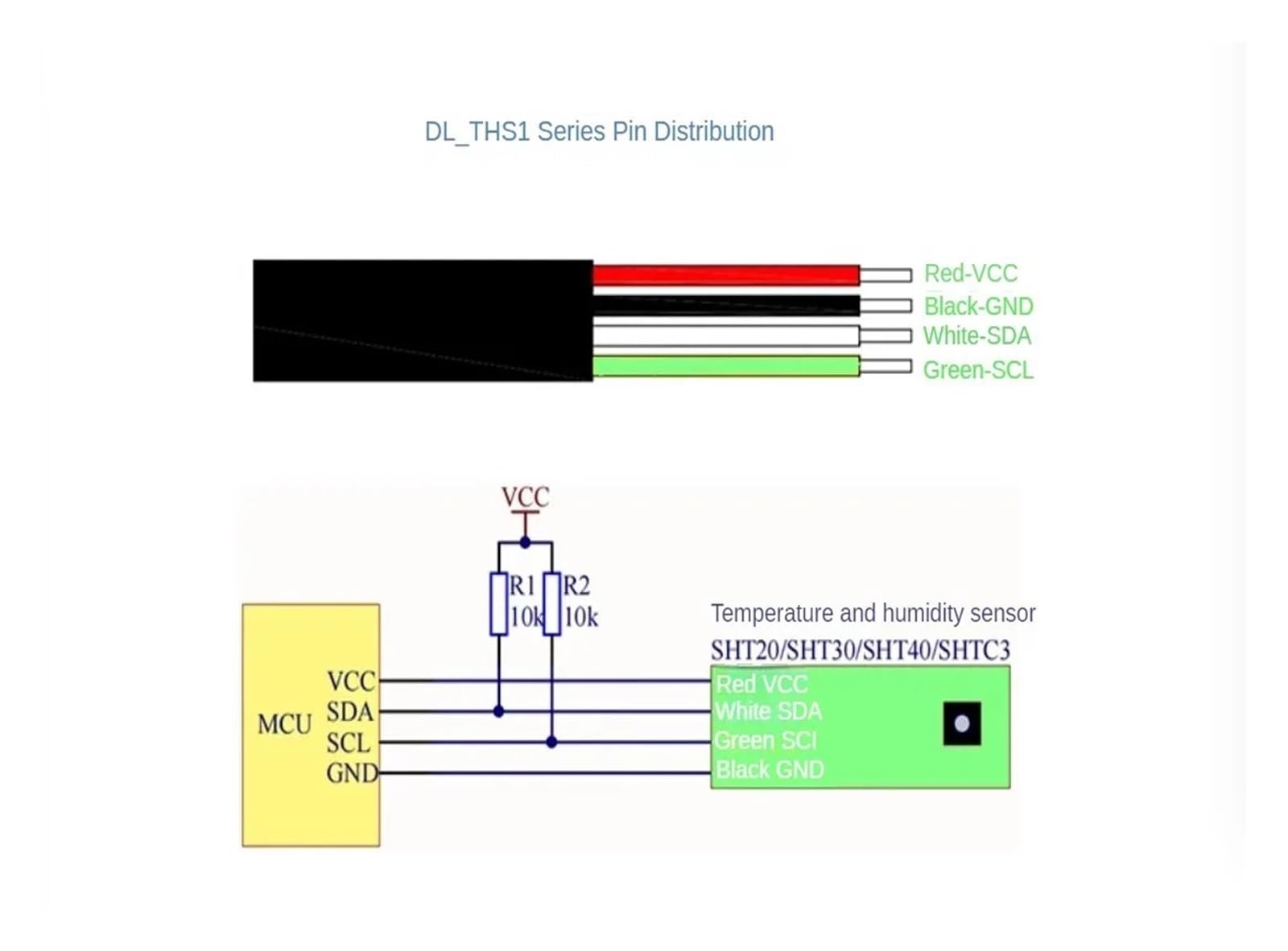 Sensore digitale di temperatura e umidità SHT30 SHT20, modulo con uscita I2C, grado industriale (SHT30)