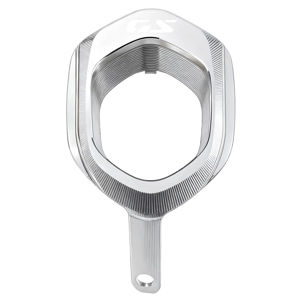 Compatibile con R1300GS R 1300 GS R 1300GS ADV GS 1300 ADVENTURE 2024 2025 Moto CNC Terminale Scarico Copertura Silenziatore Tappo Protettivo Decorativo GS1300 2026 (Argento)