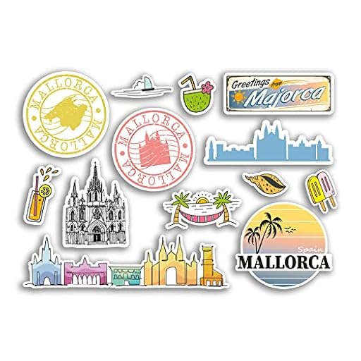 Pegatinas A5 Mallorca - Sello de la isla de Mallorca Verano España Viajes de vacaciones #78512 | Ya disponible en tu tienda friki favorita! En mundofriki.es!