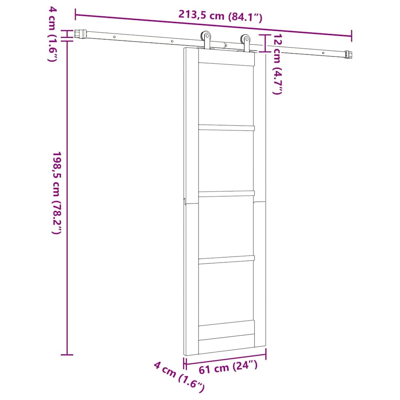 Drzwi przesuwne ORKDAL 61 x 198,5 cm z litego drewna sosnowego i szkła w kolorze naturalnym – minimalistyczny design do salonu i jadalni