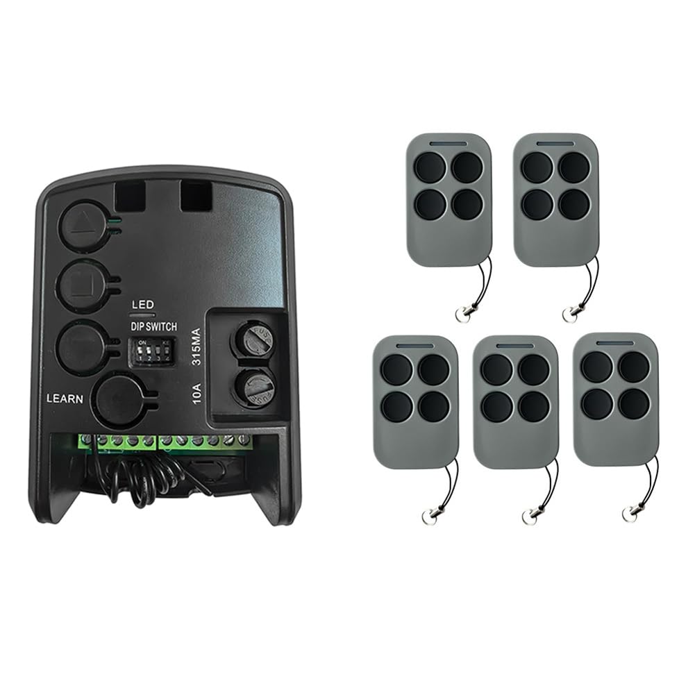 Jnchdghwa Black Ac220v Tubular Motor Control Board With 5X Remote Control Garage Door Receiver Shutter Motor Universal Control Panel