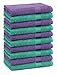 Produktbild Betz 10 Stück Seiftücher Premium 100% Baumwolle Seiflappen Set 30x30 cm Farbe smaragdgrün und lila