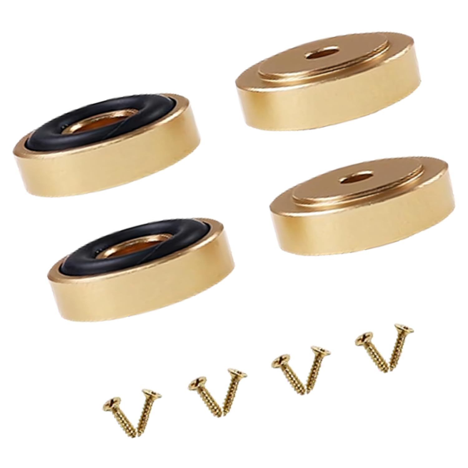Hdoytxxm Gold 4Pieces Kitchen Chopping Board Stabilizers Feet Sturdy Aluminum And Rubber Scratch Proof Protectors Shock Absorbing Case Rubber Pad