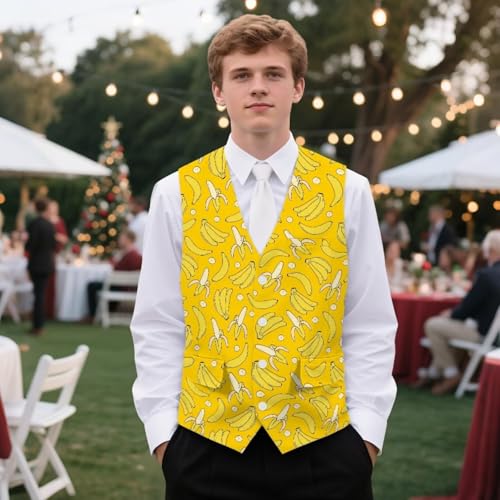 Men's Casual Dress Vest Slim Fit Sleeveless Jacket Suit Vest with Pockets V Neck 4 Buttons Waistcoat for Men4