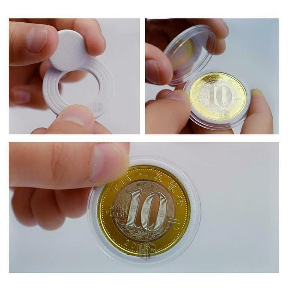 Estuche para cápsulas de monedas de 30 mm 20 piezas miniatura 4