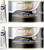 Kit 2 Massa Automotiva Poliester 750g Premium Com Catalisador Maza