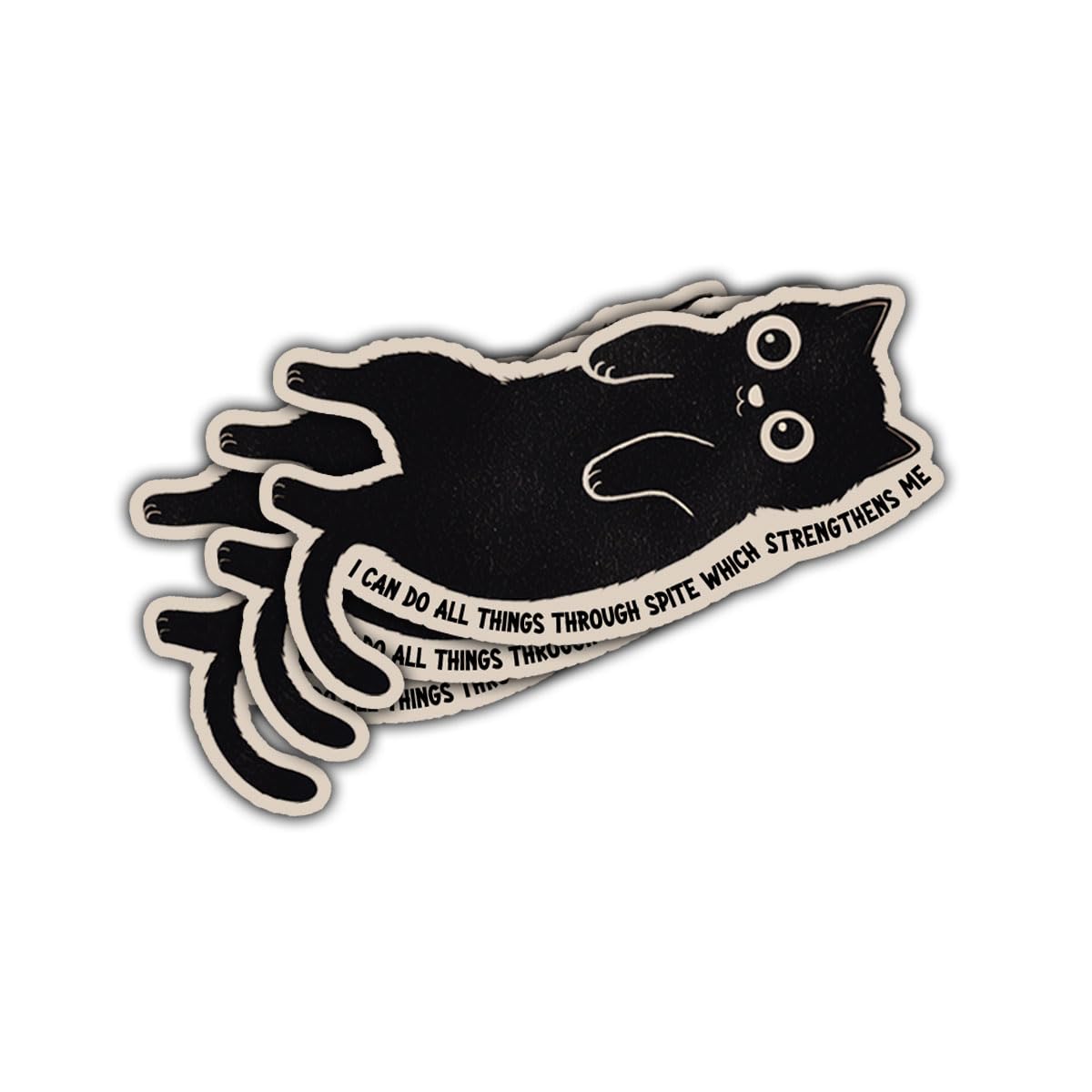 3Pcs I Can Do All Things Through Spite Which Strengthens Me Sticker | I Can Do All Things Through Christ Stickers Snarky Subversive Sarcastic Decal
