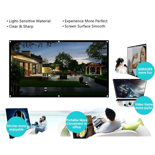 Pantalla portátil para proyector 120 pulg 16:9 4K HD miniatura 5