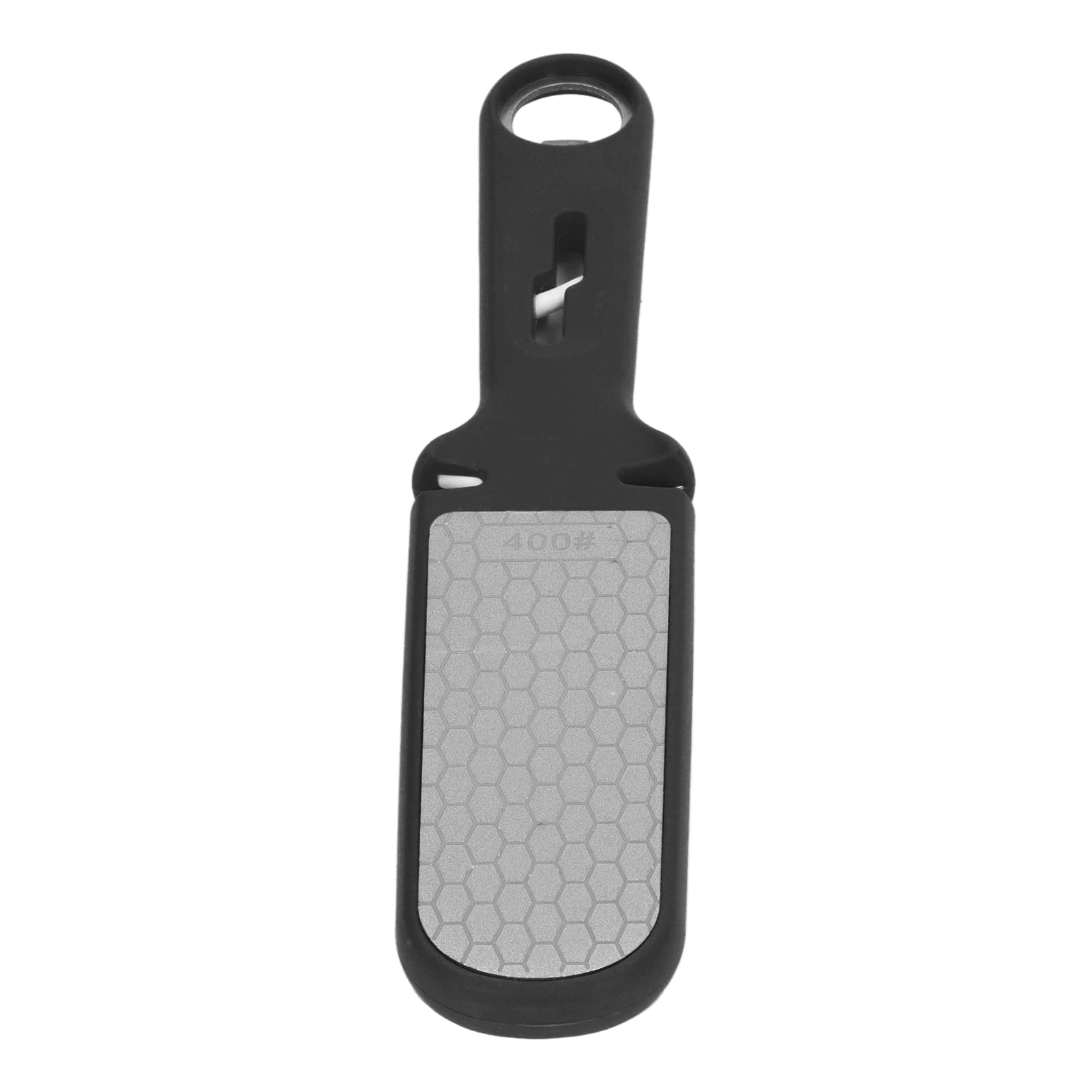 Wielofunkcyjna ostrzałka do noży 6 w 1, dwustronna, do kuchni, na kemping, do ostrzenia kamienia (BLACK)