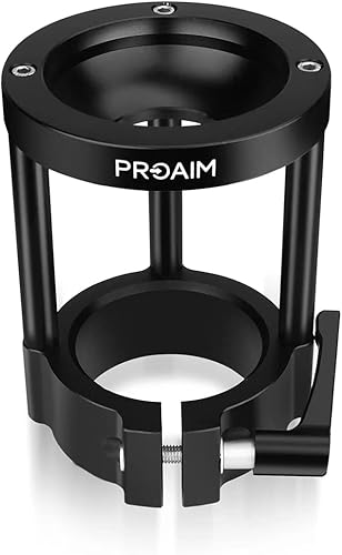 PROAIM Elevador de cámara - Base Euro/Elemac con cuenco de 3.937 in para cine Dolly y Bazooka. Elevador de altura de 7 pulgadas para cabezal de