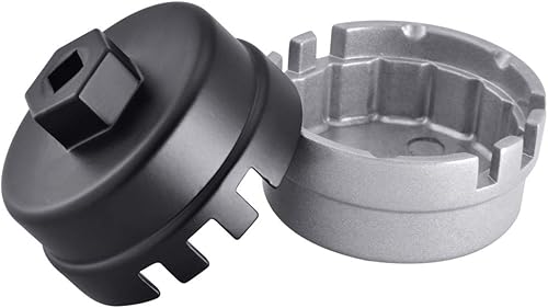 Maso Tapón de filtro de aceite Llave de carcasa de enchufe removedor de herramienta para Toyota Prius Corolla Rav4 Lexus(negro)