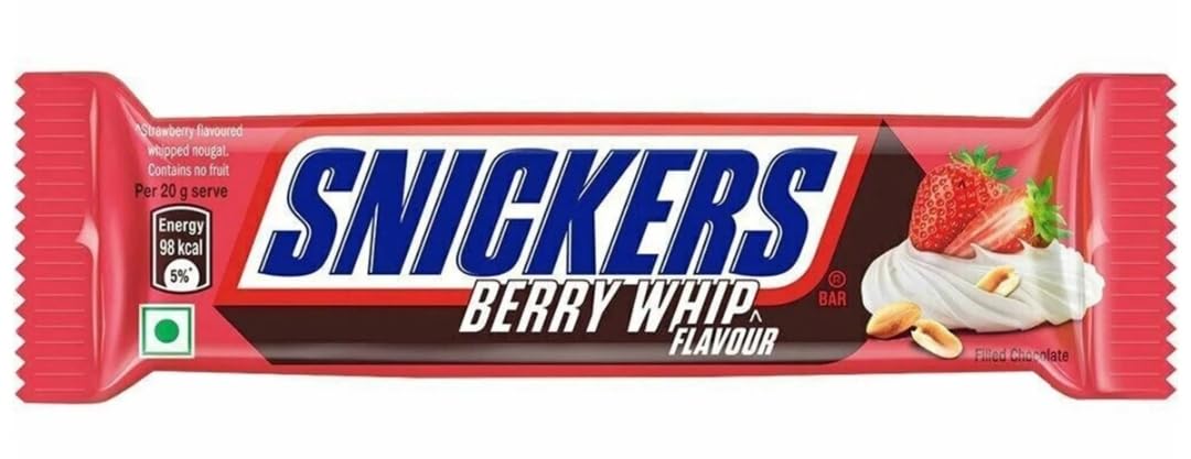 Snickers Berrywhip Chocolate Bar 15-Pack, 40g Each