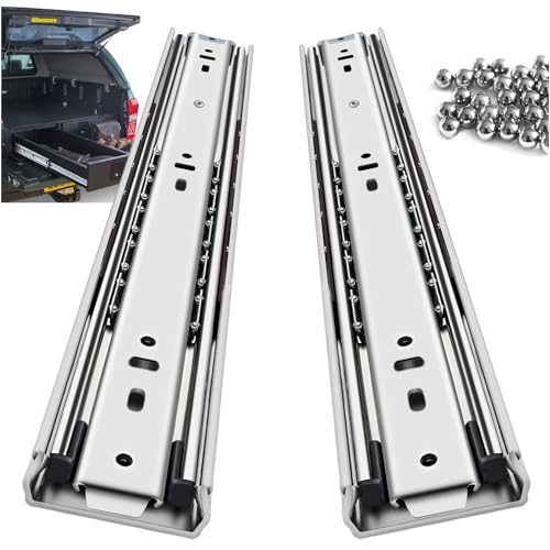 VAGUDE Heavy Duty Drawer Runners Slides Full Extension Side Mount 250 300 350 400 450 500 550 600 650 700 750 800 850 900 950 1000 mm 68 Kg Metal Dresser Cabine Rails Tracks Glides 1 Pair