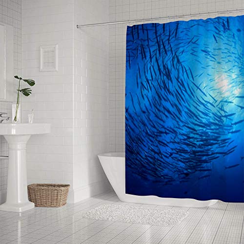 Rideau de douche doublure imperméable tissu polyester 66x72 pouces - 3