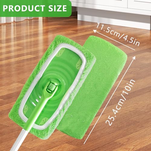 6 sztuk ściereczek wielokrotnego użytku do mopu Swiffer, ściereczki z mikrofibry do mopu Swiffer Sweeper, wilgotne i suche, uniwersalne ściereczki do czyszczenia powierzchni 25,5x12 CM