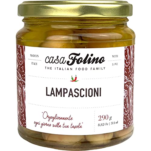 CasaFolino - Lámparas, 290 g, cebollinas silváticas, en tarro de cristal reutilizable y reciclable, ricos de sales minerales y vitaminas, con sabor rico y despiadado. Fabricado en Italia Cover