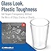 Carlisle FoodService Products Stackable Tumbler with Pebbled Exterior for Kitchen, Restaurants, And Fast Food, Plastic, 8 Ounces, Clear, (Pack of 24)