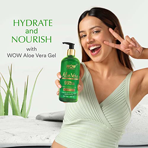 WOW Skin Science 99% Pure Aloe Vera Gel for Face, Skin & Hair - 500ml | Ultimate Gel For Glowing Skin | For Both Men and Women | No Parabens, Mineral Oils, Silicones, Color & Synthetic Fragrances - Image 3
