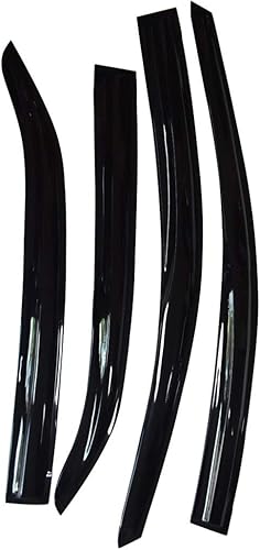 Miniatura 5 de 4 viseras negras para ventana exteriores, protección contra el sol, la lluvia, el viento, reemplazo acrílico para Toyota Corolla 2014-2018