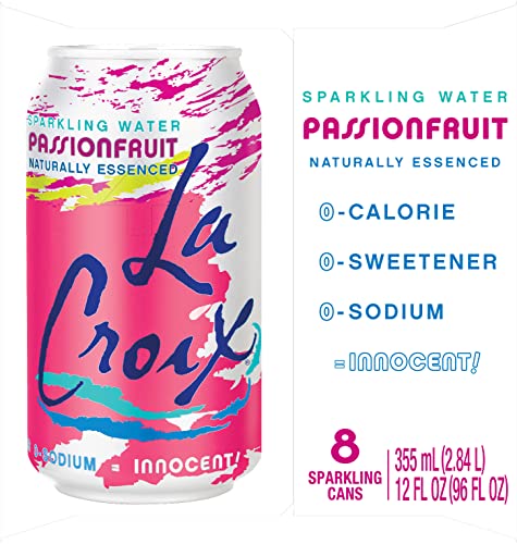 Image of La Croix Sparkling Water, Passionfruit, 12 Fl Oz (pack of 8)