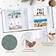 WEFHEF Leinen Fotoalbum Einsteckalbum mit 100 Seiten Klein Fotoalbum zum Einstecken Fasst 200 Fotos Einstecken Einsteckalbum für Hoch und Querformat Fotos Bilder Grün