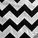 Big Chevron Black Poly Cotton 60 Inch Fabric By the Yard (F.E.)