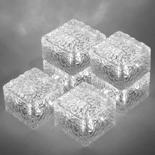 MLKNK Solar Brick Lights-Outdoor Solar Lights for Yard-Solar Brick Landscape Path Light 6 Pack LED...
