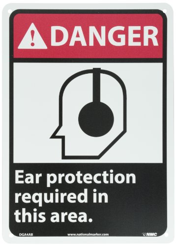 Panneau danger protection auditive aluminium ultra résistant NMC DGA4AB