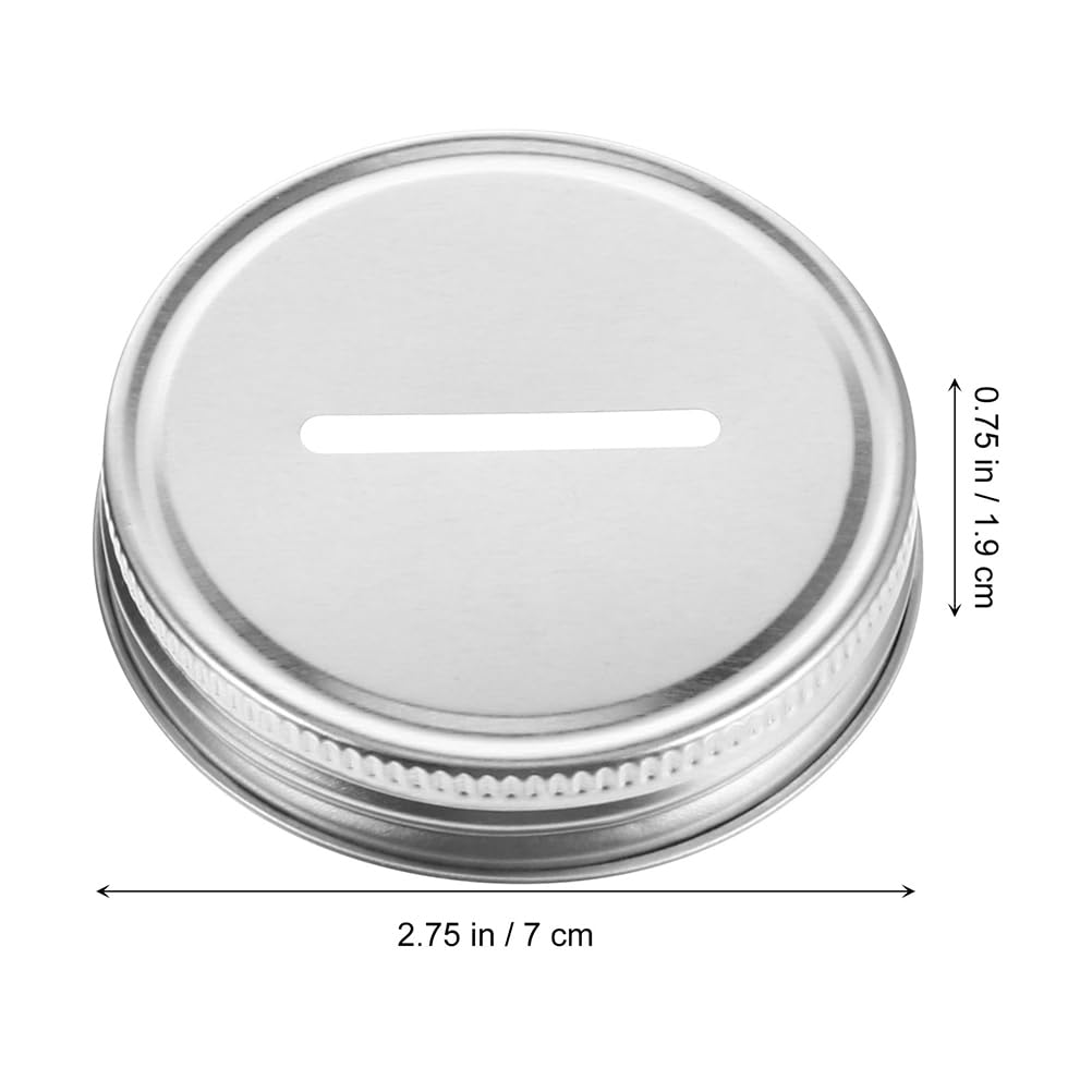 Cabilock Mason Cup Deckel Aus Weißblech 2.75 X 2.75 X 0.75 Zoll Schlitzdeckel Für Sparschwein Einmachglas Deckel Und Geldschein-Sammelglas 20 Stück