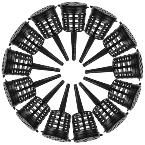 CAXUSD 50 Pcs control de fertilizantes cesta de flores fertilizante canasta de fertilizantes para plantas cestas de fertilizantes para bonsais titular contenedor de fertilizante Black