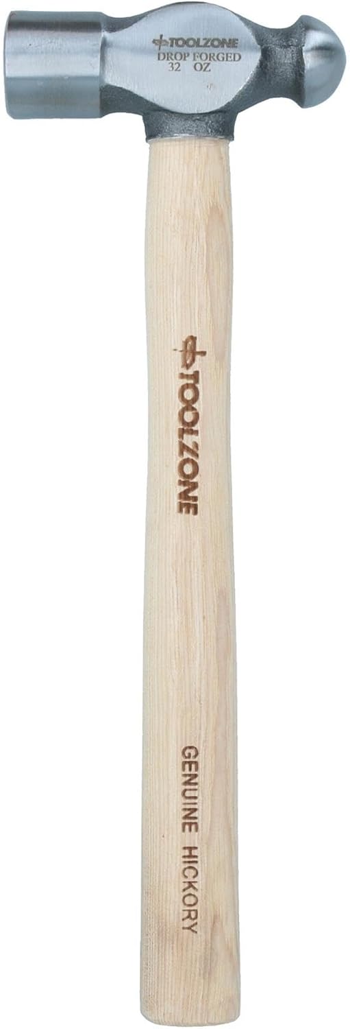 32oz American Hickory Ball Pein Pin Hammer Wooden Handle Drop Forged Head