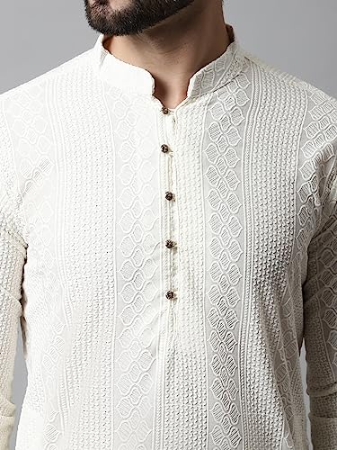 Image of Jompers Embroidered Cotton Kurtas for Men