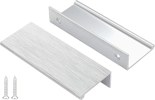 Peaha LS7030SNB76 - Paquete de 10 tiradores de níquel cepillado de 3 pulgadas, manijas de gabinete para puerta de armario, níquel cepillado de 2.992