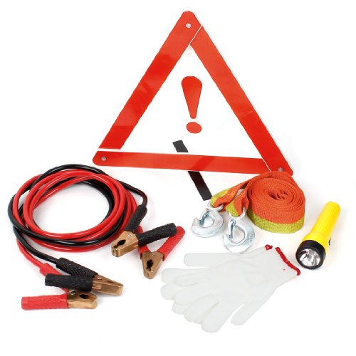Kit de Herramientas para Automóvil con Cinta de Remolque y Booster 500A miniatura 1