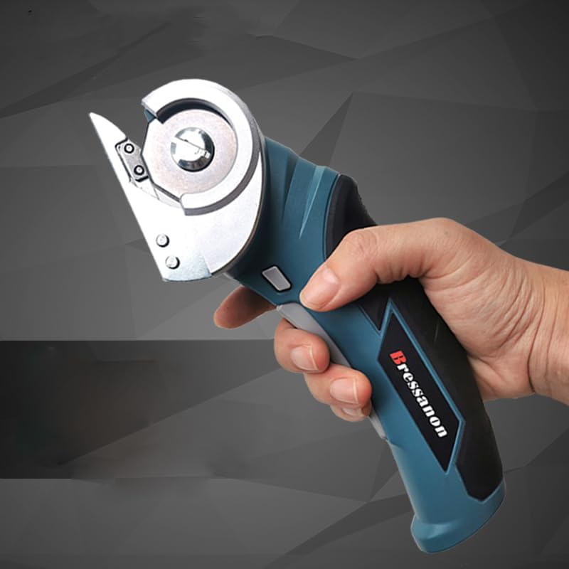 Cordless Electric Scissors Rechargeable Cardboard Box Cutter Fabric Shear Handheld Power Rotary Cutter Shearing Tool for Leather Carpet Plastic Cutting Paper Scrapbook Craft Sewing