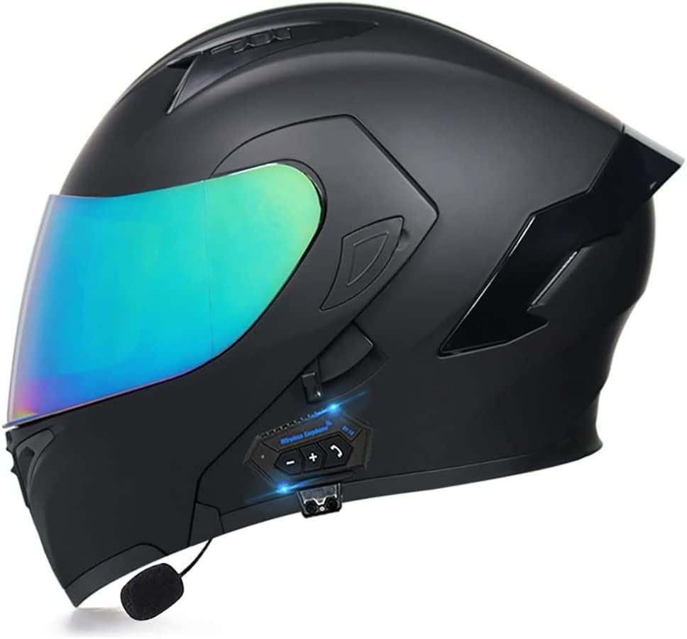 Casque de moto Bluetooth avec pare-soleil rétractable intégré