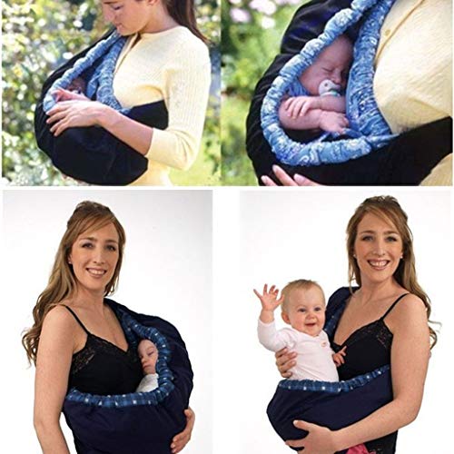 Baby Wrap Carrier, Katoen Baby Front Sling, Verstelbare Borstvoeding Cover Katoen Babydrager voor baby's tot 22 pond… - Image 5