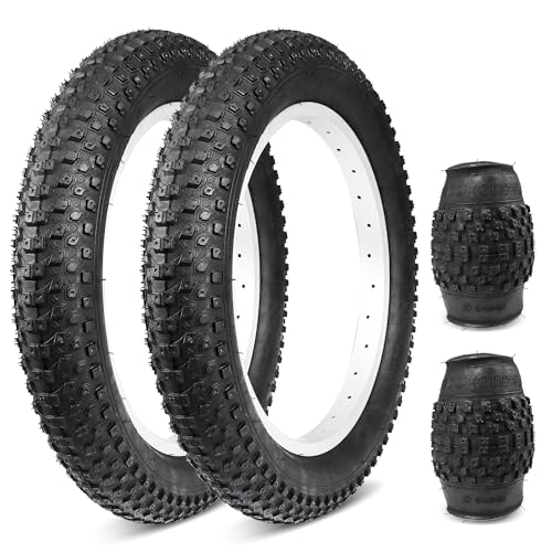 16/20x3.0 E-Bike Tire Robust Fat BikeTyre for MTB/Ebikes Durable All-Terrain Directional Knobby Tread Superior for Street & Trail Adventures (16 x 3 Tire 2 PCS Tires (NO Tube))