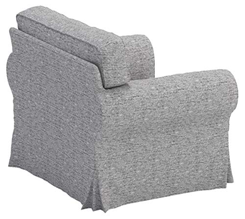 Image of Polyester Flax Ektorp Chair Cover Compatible with IKEA Armchair Slipcover | Extra Thicker Poly Flax Fabric Ektorp Chair Cover Replacement Only
