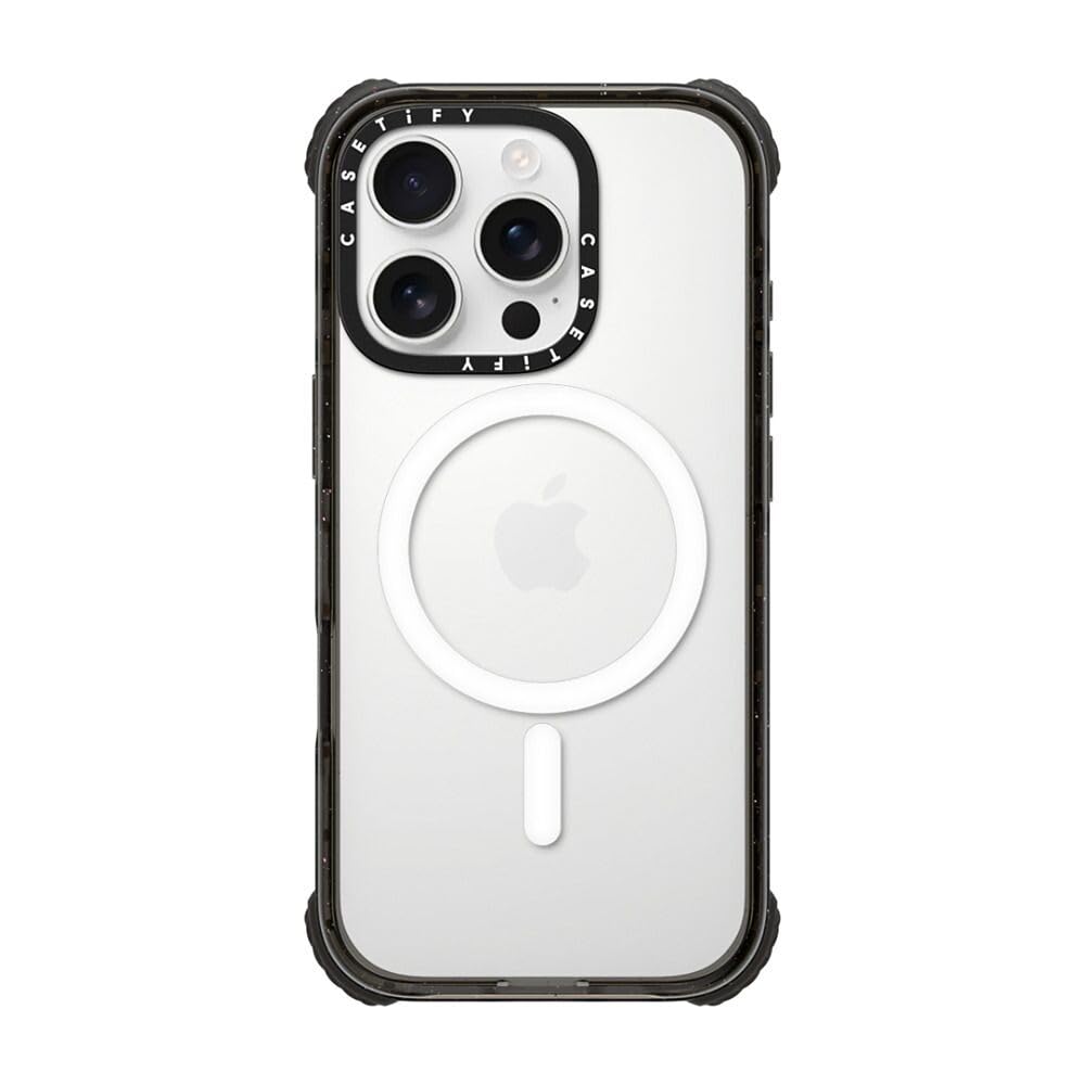 CASETiFY Ultra Impact Schutzhülle für iPhone 16 Pro, stark schlank, 3,5 m, 5-Fach Fallschutz in Militärqualität, kompatibel mit Magsafe, Schwarz | Stark schlank, 3,5 m, 5-facher Fallschutz in Militärqualität, Schwarz