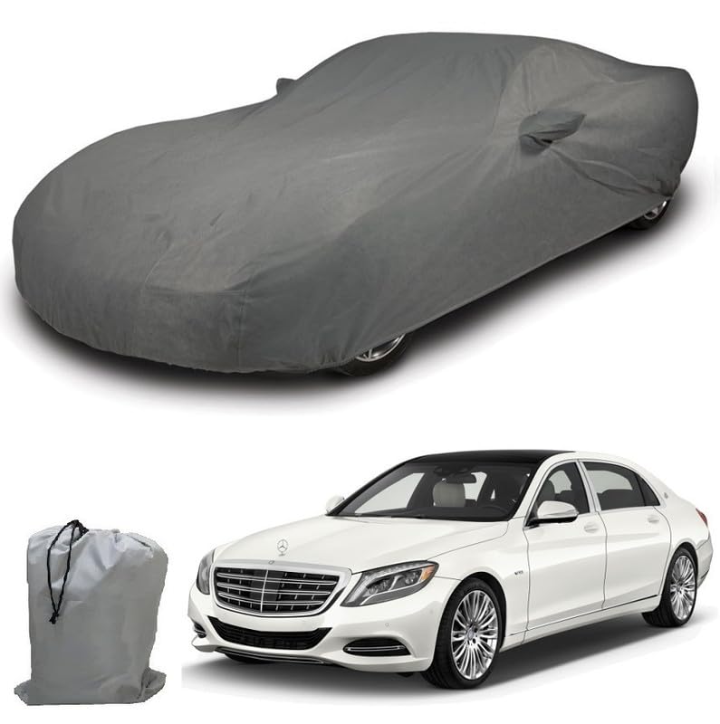 Image of ARCUATE Triple Layer Custom fit Car Body Cover for Mercedes Benz S 500 |Top Layer Dustrproof | Middle Layer Waterproof | Bottom Layer Scratch Protection | Outdoor Indoor Fabric