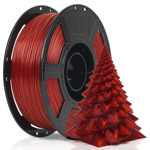Image of FLASHFORGE Xmas Series Rapid PLA Filament Aurora Red, High Flow Speedy 3D Printer Filament Max 500mm /s High-Speed Printing, Radiated Unparalleled Brilliance, Twinkling and Ultra-Smooth Finish