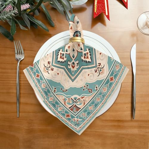 Servilletas de Tela Boho Mandala Multicolor x6 miniatura 3