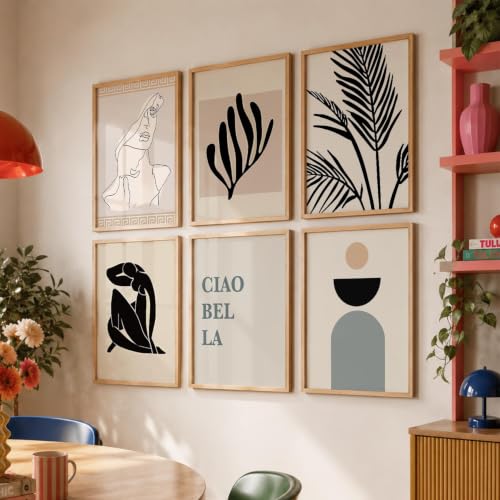 Image of kotart Premium Digital Paintings with Frame for Home Decoration - Painting for Living Room Bedroom Office Room Decor - Painting for Wall Decoration - Pack of 6 (Art 12, 13x17 inch)